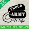 Proud army wife SVG