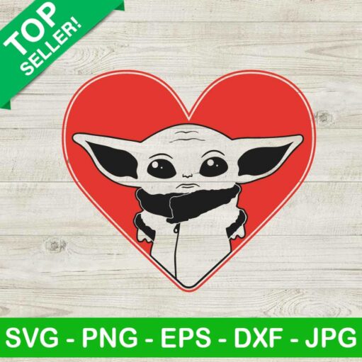 Baby Yoda Love Svg