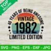 Vintage 1982 limited edition SVG