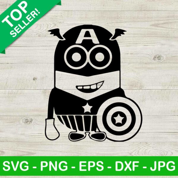 Captain america minion SVG, Captain america SVG, Minion avengers SVG