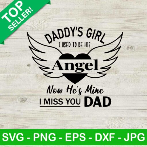 Daddy's girl i used to be his angel SVG