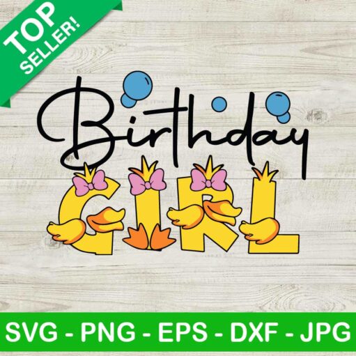 Birthday girl duck SVG