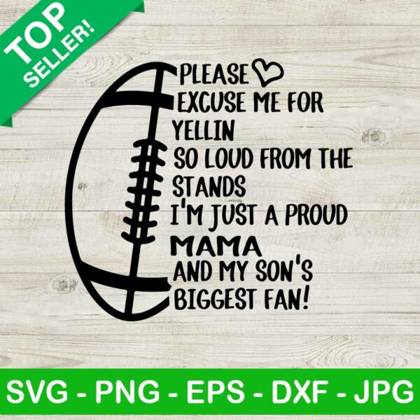 Please excuse me for yellin so loud SVG