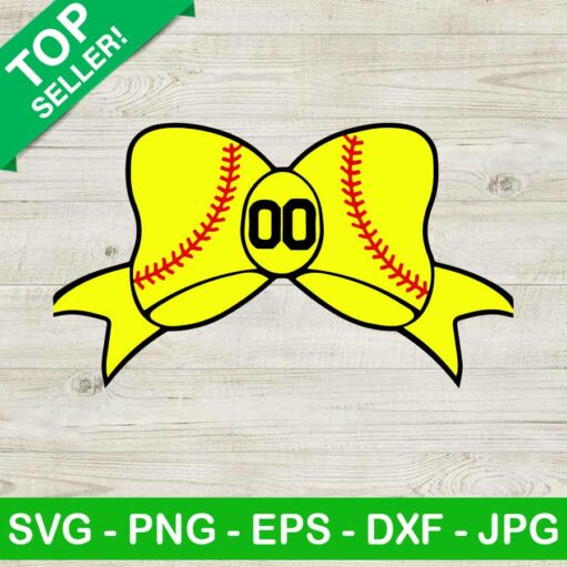 Softball bowtie SVG