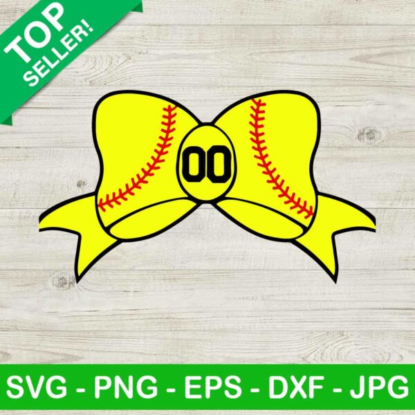 Softball bowtie SVG