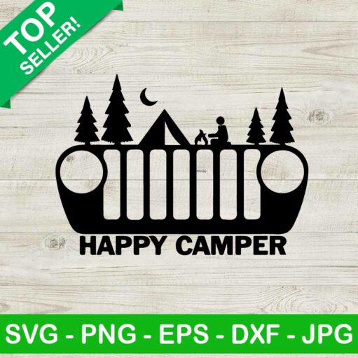 Happy camper jeep SVG