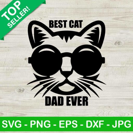 Best cat dad ever SVG