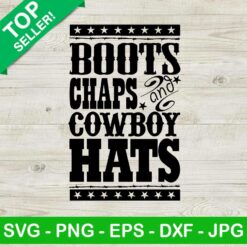 Boots chaps and cowboy hats SVG