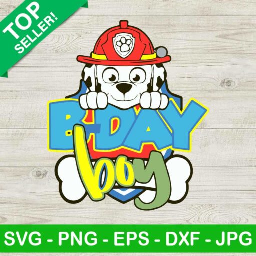 Birthday Boy Paw Patrol Svg