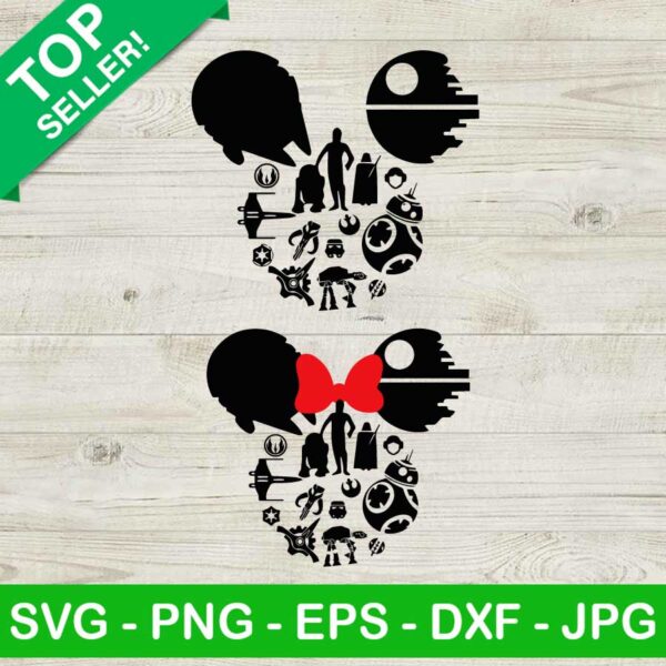 Star wars mickey ears SVG, Mickey mouse ears SVG, Star wars SVG