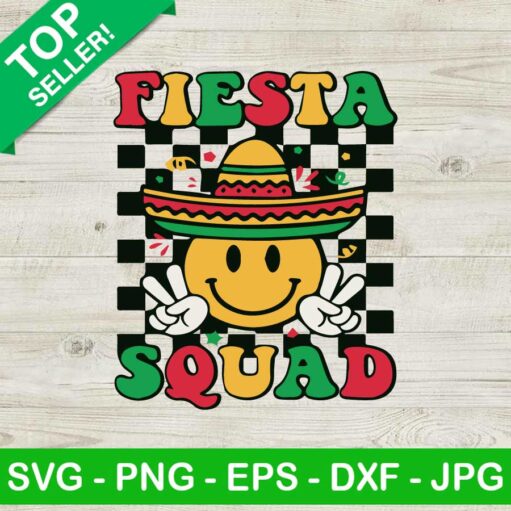 Fiesta Squad Smiley Mexican Svg