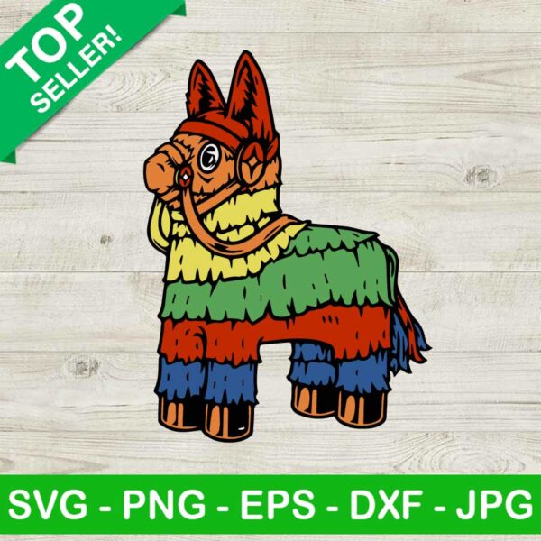 Vintage Colorful Horse Pinata SVG