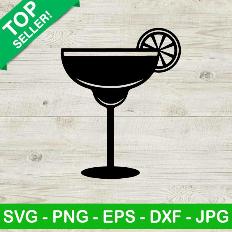 Margarita Cocktail Glass SVG, Margarita Glass SVG, Cocktail With Lime SVG