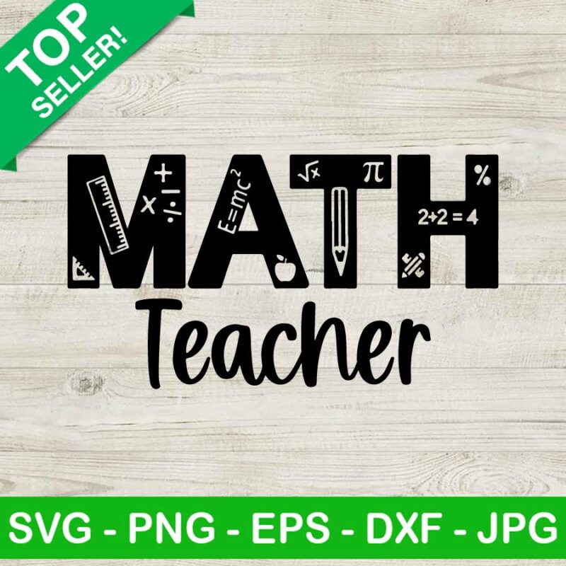 Math teacher SVG, Teacher SVG, School SVG