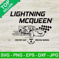 Lightning Mcqueen SVG, Disney Car SVG, Piston Cup Racing Series SVG