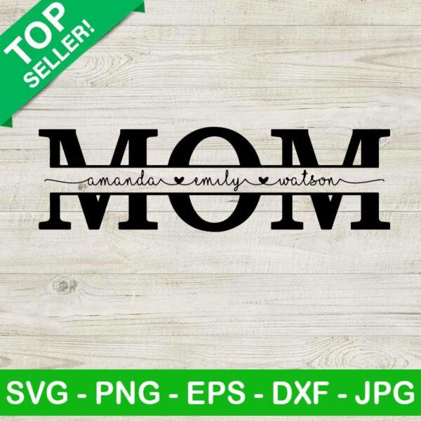Mom kid name SVG