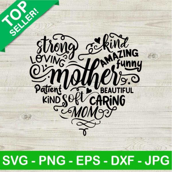 Mother Heart Quote SVG