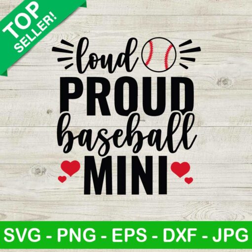 Loud proud baseball mini SVG