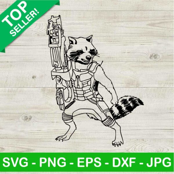 Guardian Of The Galaxy Rocket Raccoon SVG, Marvel Movie SVG, Rocket Raccoon SVG