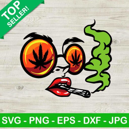 Woman Smoking Joint SVG