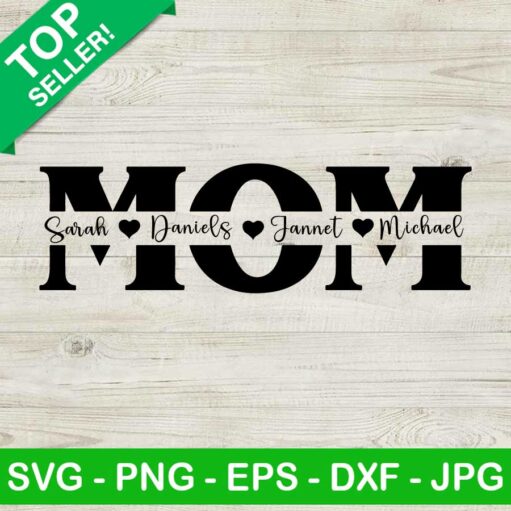 Mom split name SVG