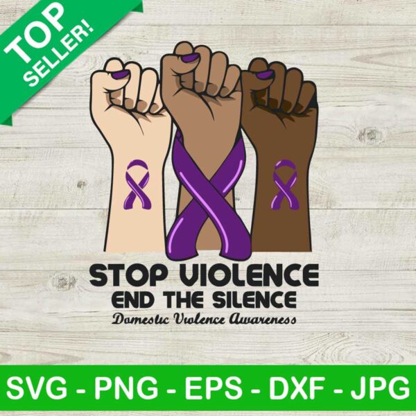 Stop Violence End The Silence SVG