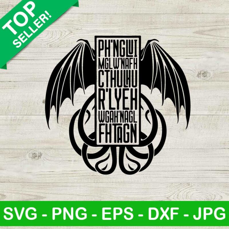 Cthulhu Chant SVG, Curse Of Cthulhu SVG, Cthulhu Worship SVG