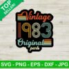 Vintage 1983 original parts SVG
