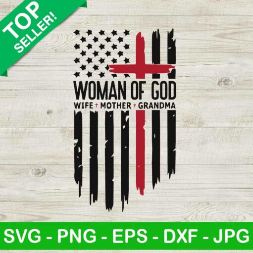 Woman of god wife mother grandma SVG