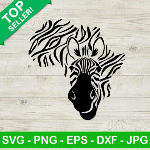 African Map Zebra SVG, Black History SVG, Africa Map SVG, Africa Zebra SVG