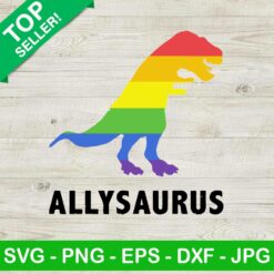 Allysaurus Gay Pride Flag SVG