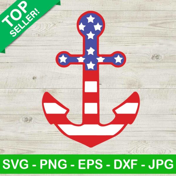 American flag anchor SVG
