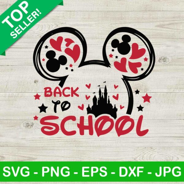 Back to school disney mickey head SVG