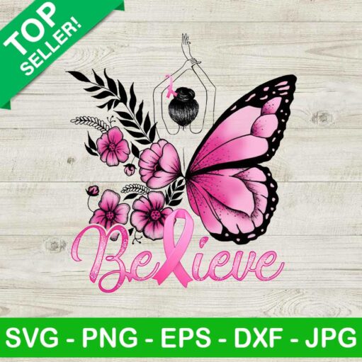 Believe Flower Butterfly PNG