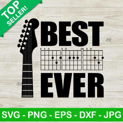 Best Guitar Dad ever SVG