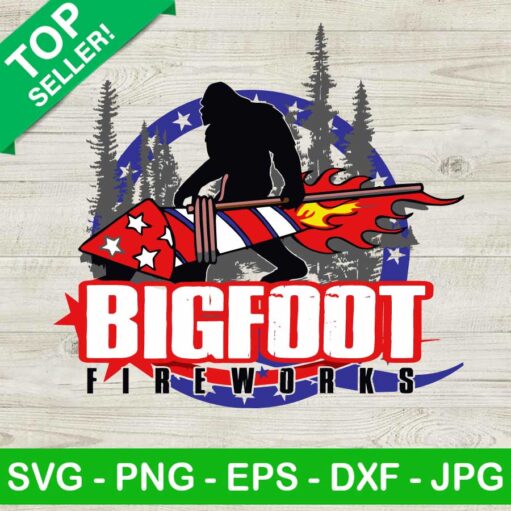 Bigfoot fireworks SVG