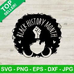 Afro Girl Black History Month SVG