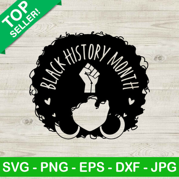 Afro Girl Black History Month SVG