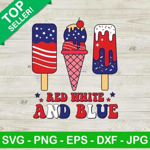 Red White And Bluey Ice Cream Png