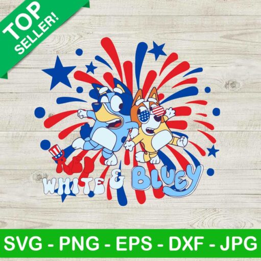 Red White And Bluey 4th Of July SVG