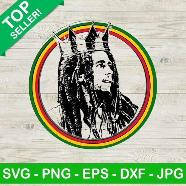 Bob Marley With Crown PNG