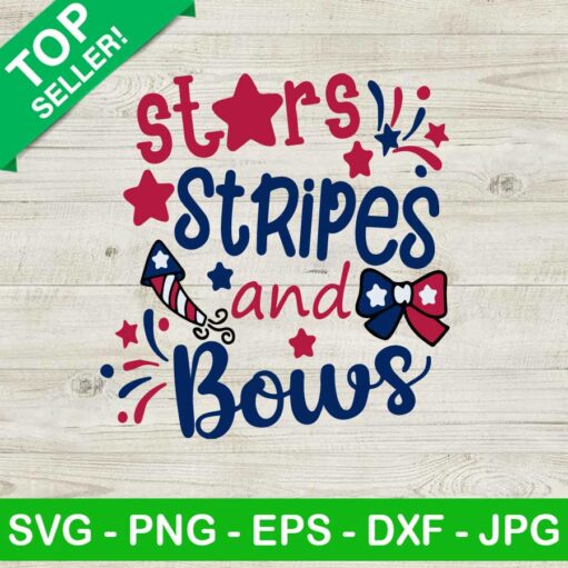 Stars Stripes And Bows SVG