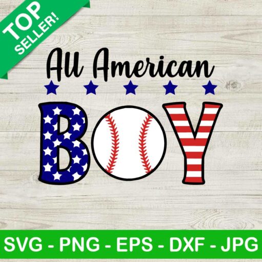 All American Boy Baseball SVG