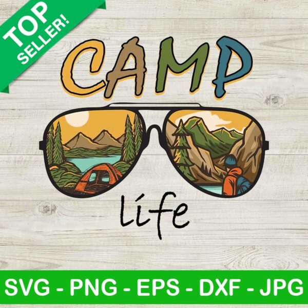 Camp Life Sunglasses PNG, Camping Sublimation transfer PNG, Camp Life Heat Transfer PNG