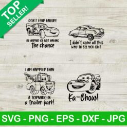 Lightning McQueen Cars Saying Quote SVG