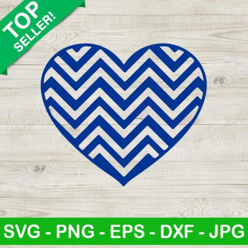 Blue chevron heart SVG