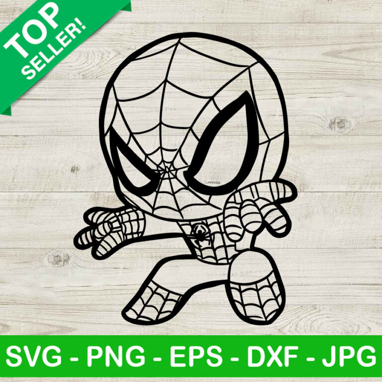 Chibi Spiderman SVG, Super Hero Chibi SVG, Cute Marvel SVG