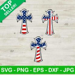 America Flag Jesus Cross SVG, 4th Of July Cross SVG, Flag Cross SVG