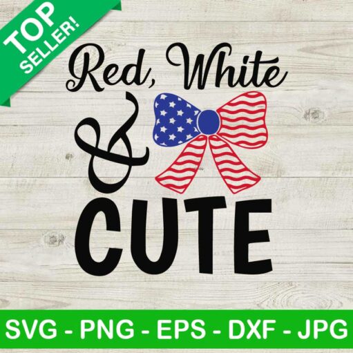 Red white and cute SVG