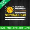Softball Dad American Flag SVG